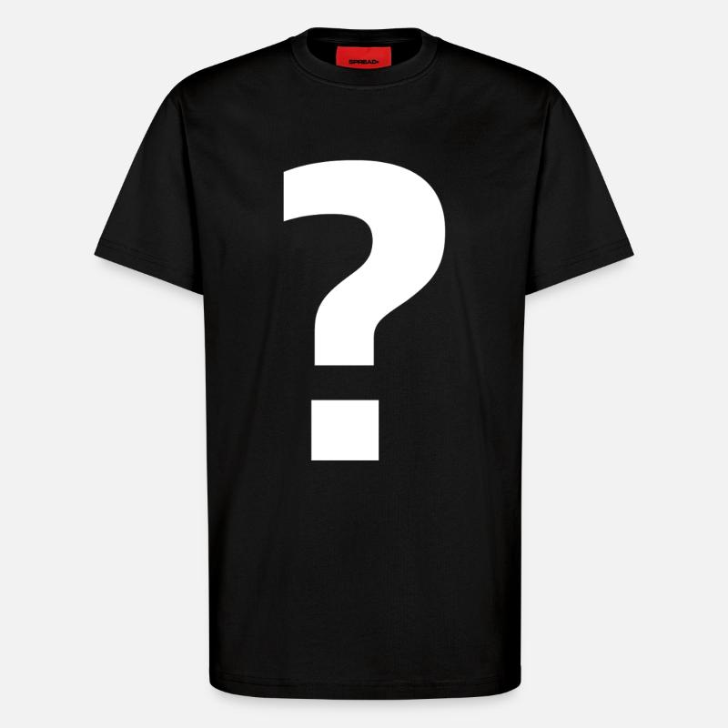 Fragezeichen | stilvolle Neugier - T-Shirt - made by SPREAD - SOLID BLACK