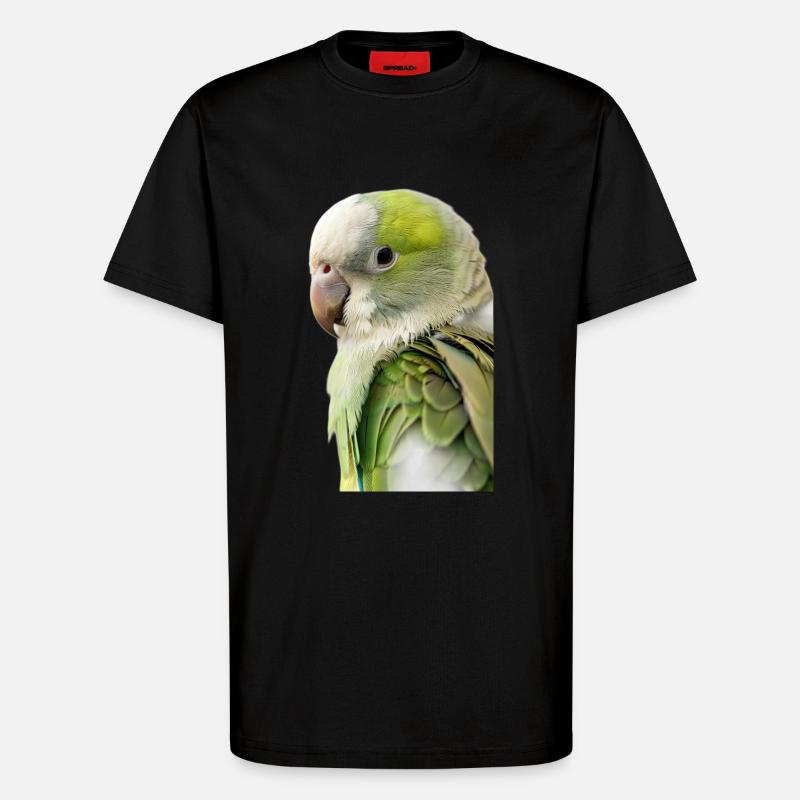 Mönchssittich - T-Shirt - made by SPREAD - SOLID BLACK