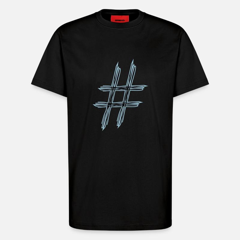 hashtag # - T-Shirt - made by SPREAD - SOLID BLACK