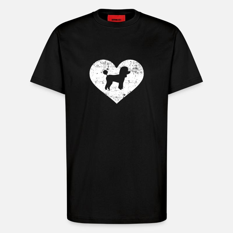 Caniche - T-shirt bio décontracté fabriqué en UE - SOLID BLACK