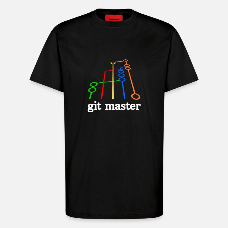 git master vWhite - T-shirt bio décontracté fabriqué en UE - SOLID BLACK