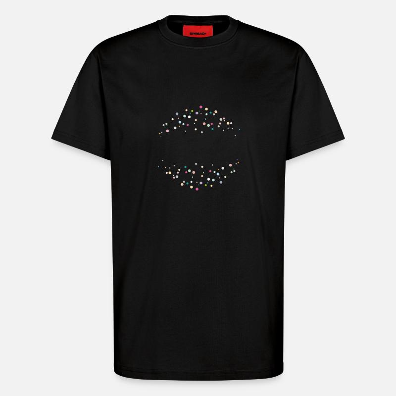 Happy dots! - T-Shirt - made by SPREAD - SOLID BLACK