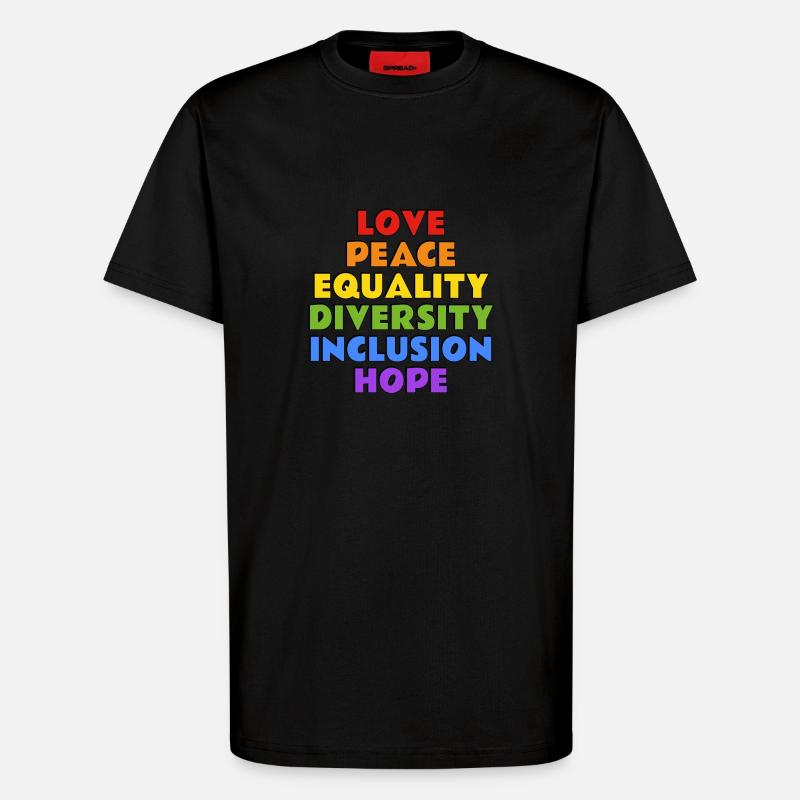 LGBTQ-Pride-Werte - T-Shirt - made by SPREAD - SOLID BLACK