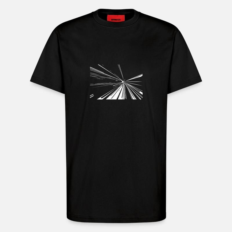 Vector Lines Splash - T-Shirt - made by SPREAD - SOLID BLACK