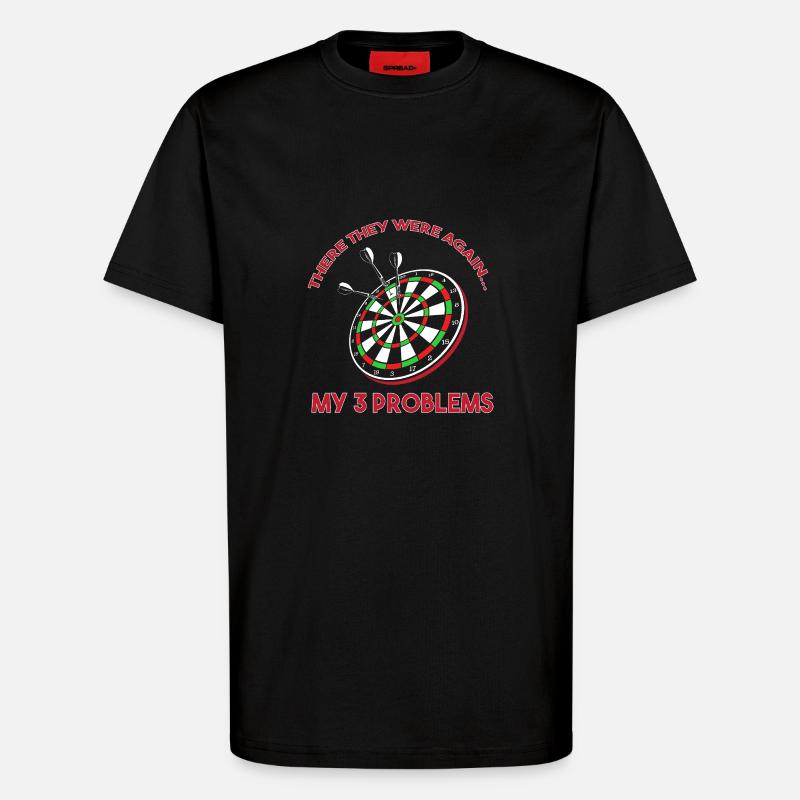 Jeu de fléchettes Dartpfeil - T-shirt bio décontracté fabriqué en UE - SOLID BLACK