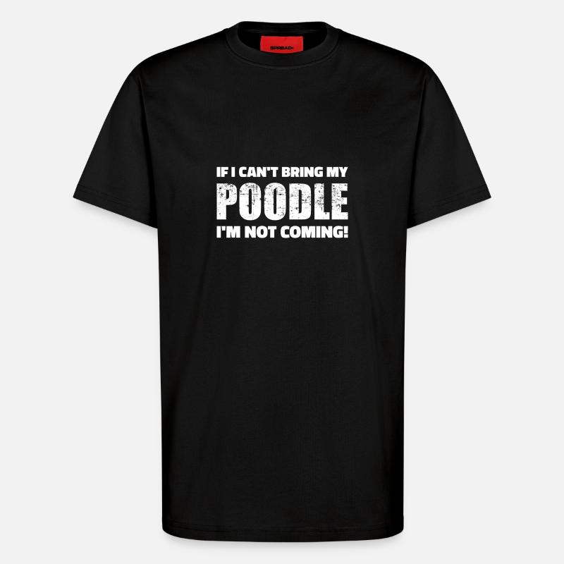 Poodle - T-Shirt - made by SPREAD - SOLID BLACK