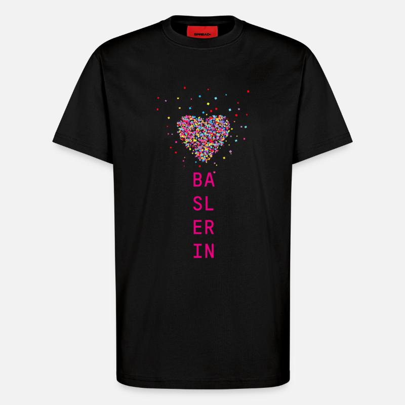 Baslerin - T-Shirt - made by SPREAD - SOLID BLACK