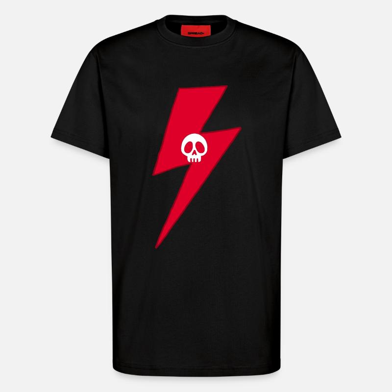 Red Skull Blitz - T-Shirt - made by SPREAD - SOLID BLACK