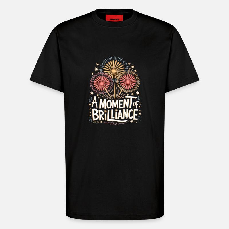 Pyrotechnie Feux d’artifice Pyrotechnie - T-shirt bio décontracté fabriqué en UE - SOLID BLACK
