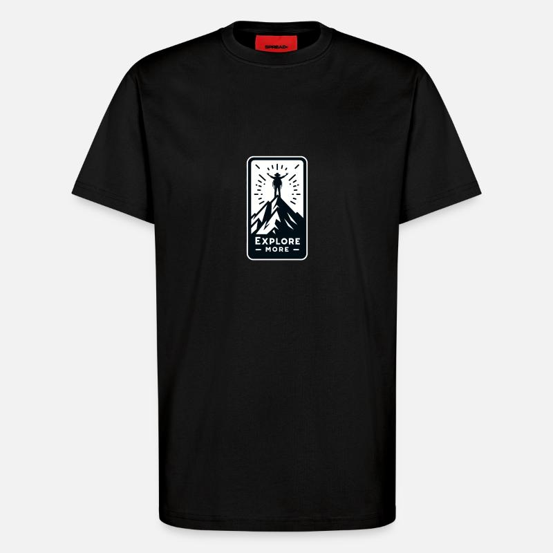 Explore more - Wanderer - T-Shirt - made by SPREAD - SOLID BLACK