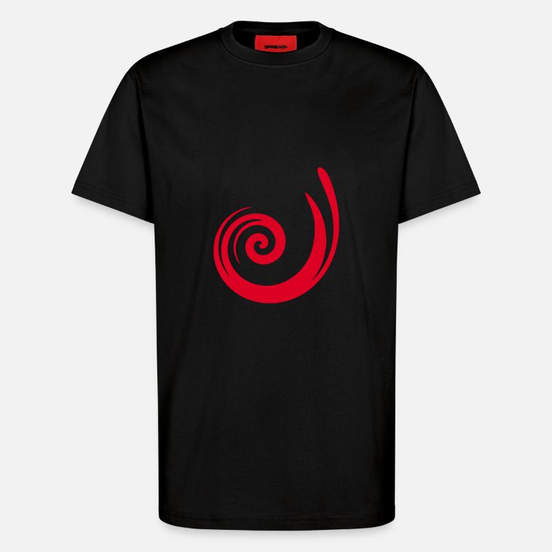 red pattern red gift idea - T-Shirt - made by SPREAD - SOLID BLACK