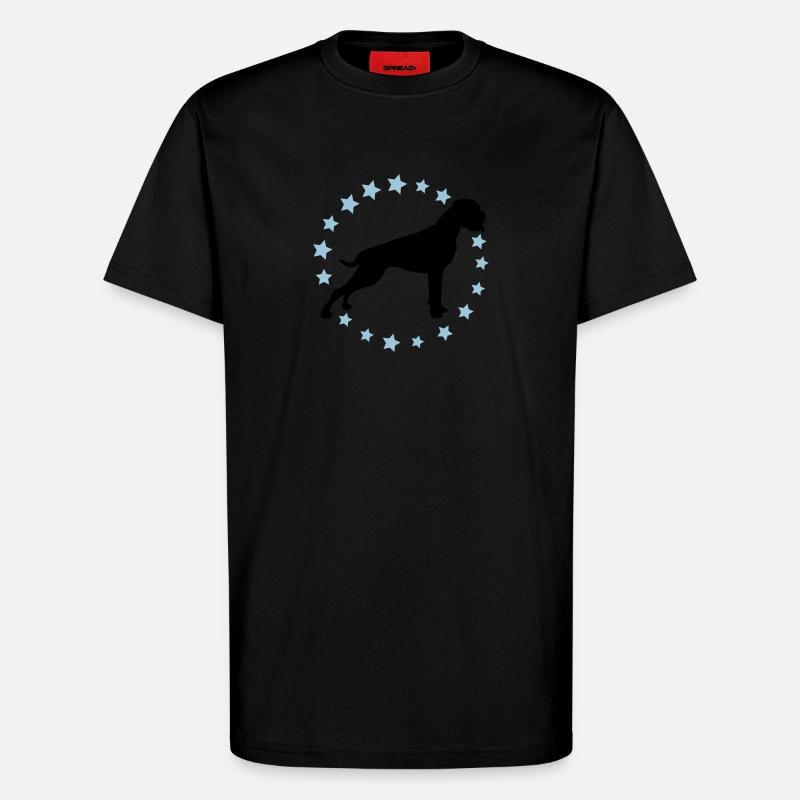 Boxer Sternenkreis 2 farb - T-Shirt - made by SPREAD - SOLID BLACK