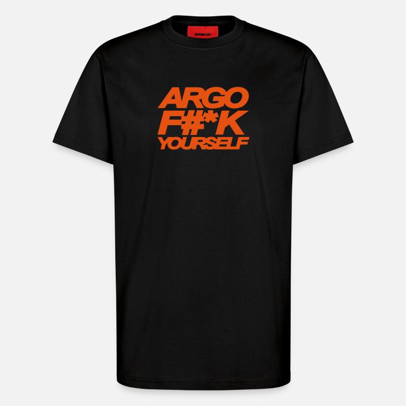 ARGO BAISE YOURSELF - T-shirt bio décontracté fabriqué en UE - SOLID BLACK