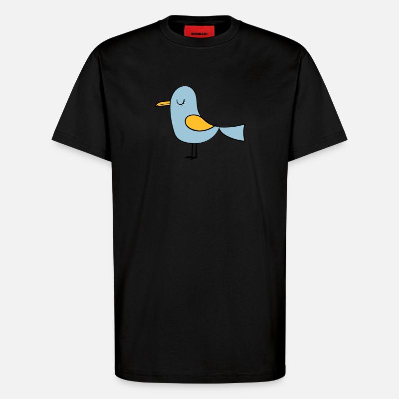 Vogel - T-Shirt - made by SPREAD - SOLID BLACK