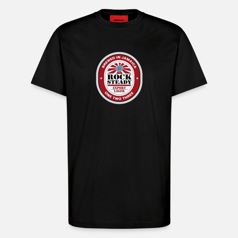 Rocksteady Beer Lable - T-Shirt - made by SPREAD - SOLID BLACK