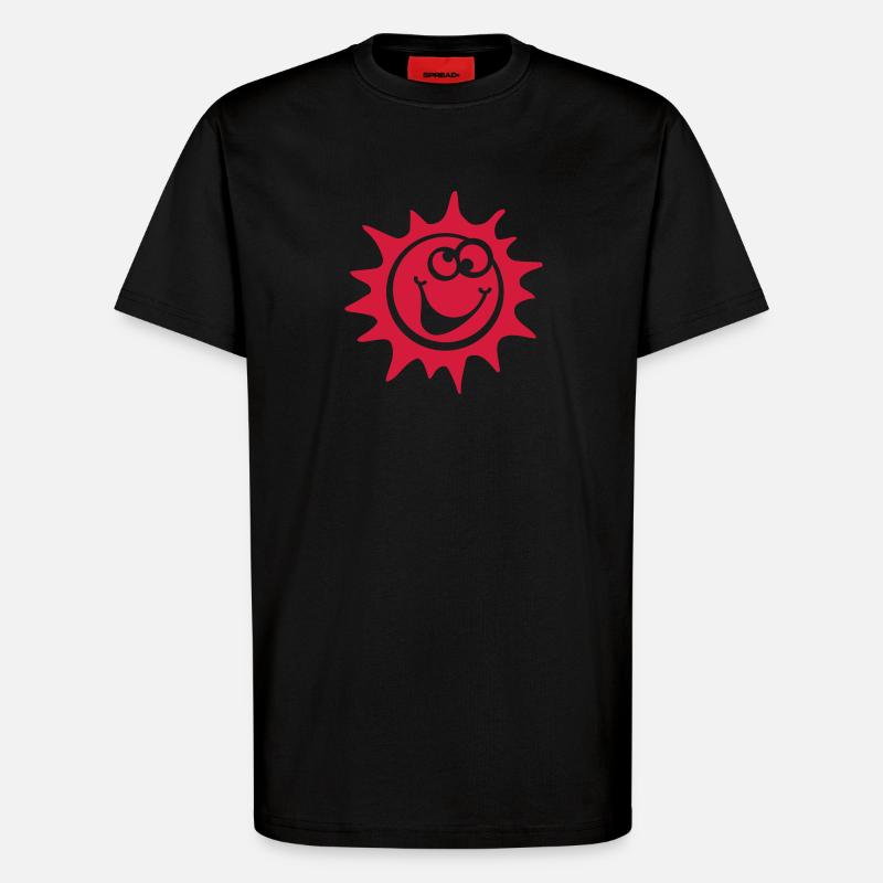 sonne smiley 1c - T-Shirt - made by SPREAD - SOLID BLACK