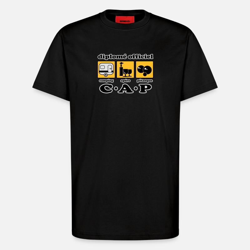 Camping Aperitif Schalen flex - T-Shirt - made by SPREAD - SOLID BLACK