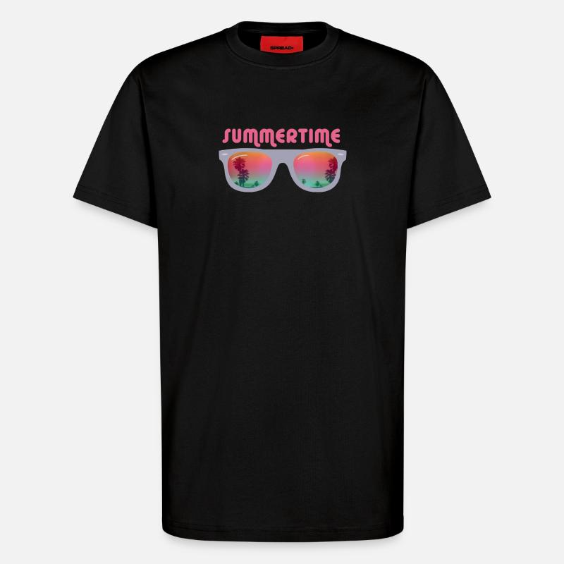 Summertime - Sonnenbrille - T-Shirt - made by SPREAD - SOLID BLACK