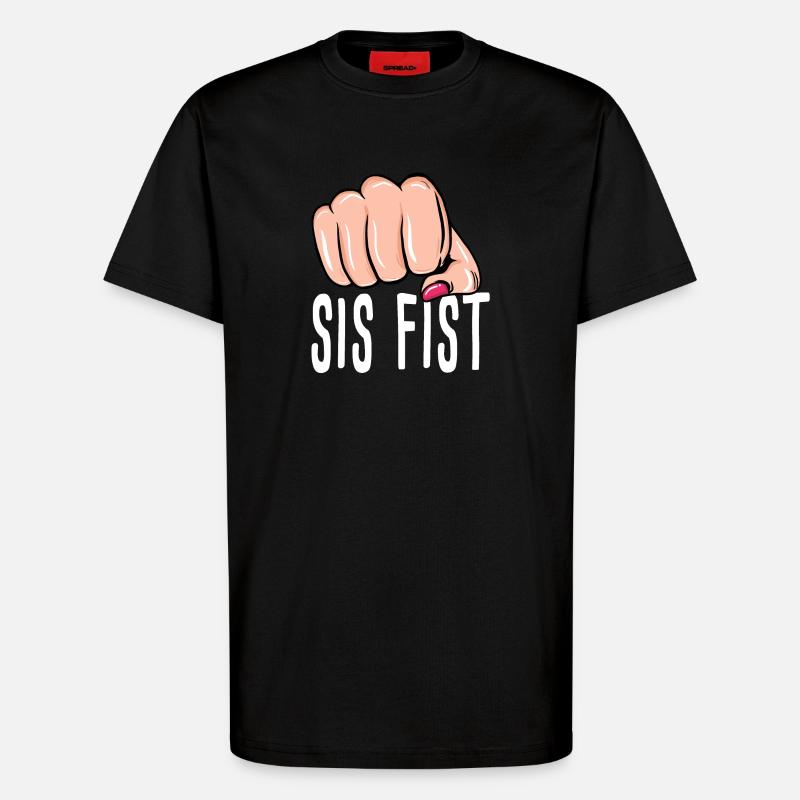 Faust - Schwester Faust - Box - Boxen - T-Shirt - made by SPREAD - SOLID BLACK