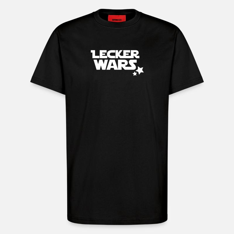 lecker wars - T-Shirt - made by SPREAD - SOLID BLACK