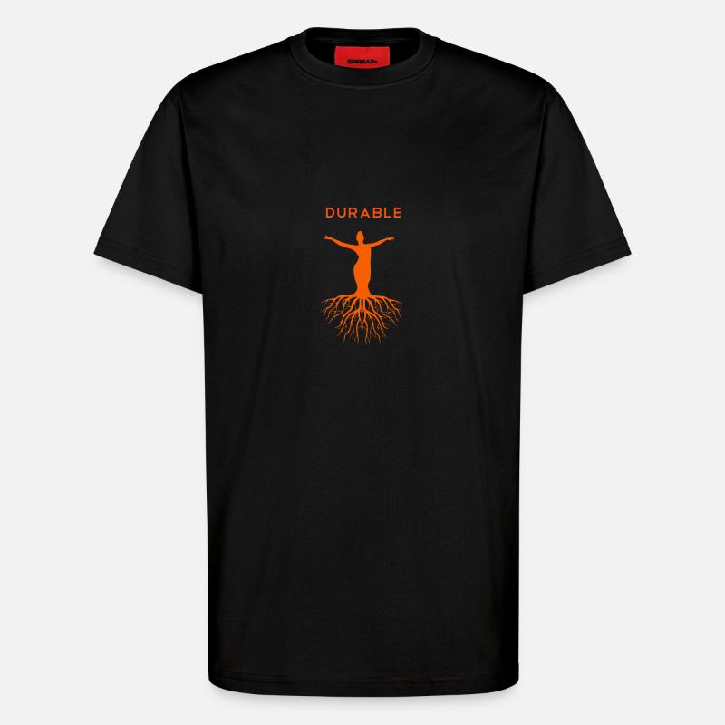 Chemise durable Tee Shirt durable durable - T-shirt bio décontracté fabriqué en UE - SOLID BLACK