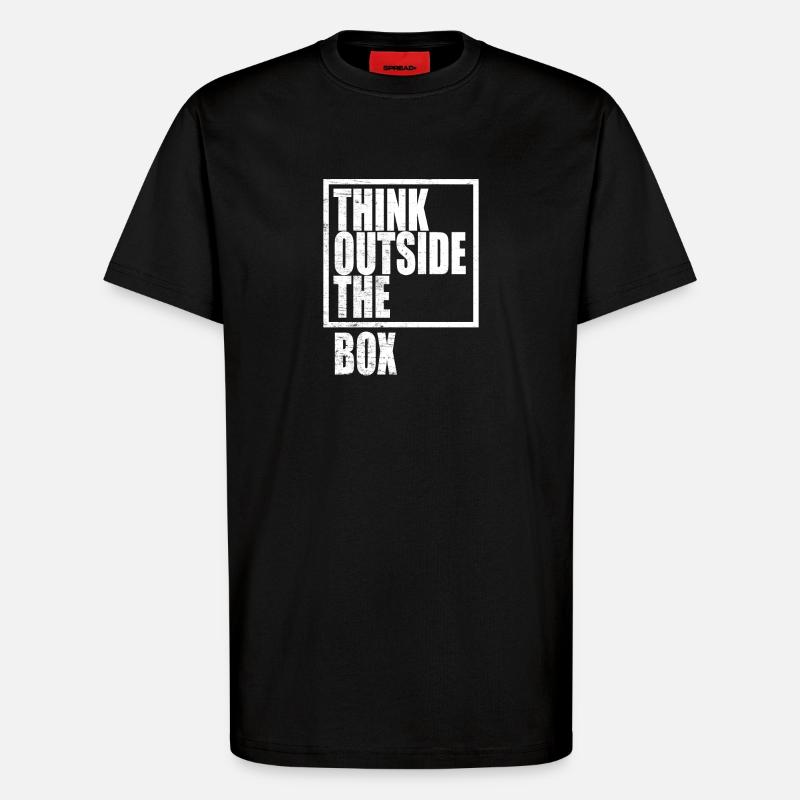 Think Outside The Box / Design Thinking - T-Shirt - made by SPREAD - SOLID BLACK