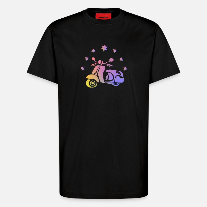 Retro Roller - T-Shirt - made by SPREAD - SOLID BLACK