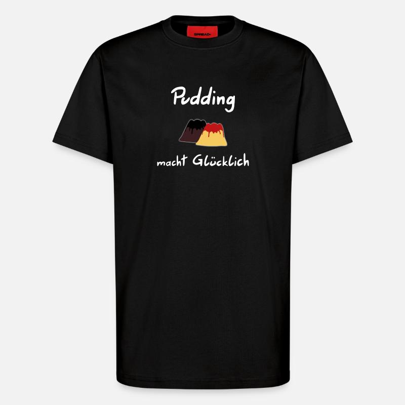 Le pudding vous rend heureux - T-shirt bio décontracté fabriqué en UE - SOLID BLACK