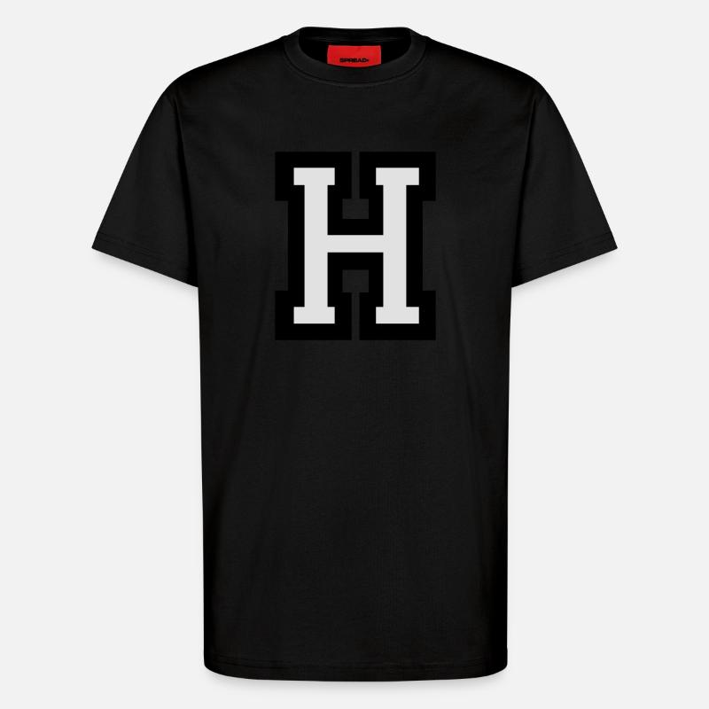 Buchstabe H - T-Shirt - made by SPREAD - SOLID BLACK