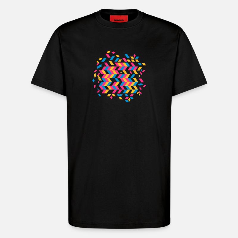 A herringbone pattern - T-Shirt - made by SPREAD - SOLID BLACK