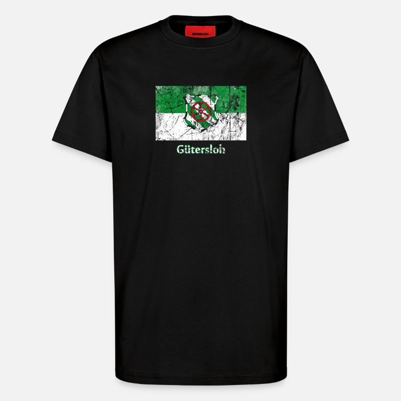 Flagge Gütersloh Stadtfahne Stadtfahne Drapeau - T-Shirt - made by SPREAD - SOLID BLACK