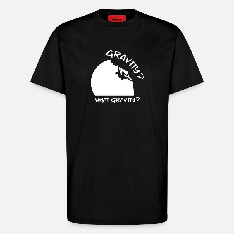 Felsklettern Bergsteigen Boulder Klettern Spruch - T-Shirt - made by SPREAD - SOLID BLACK