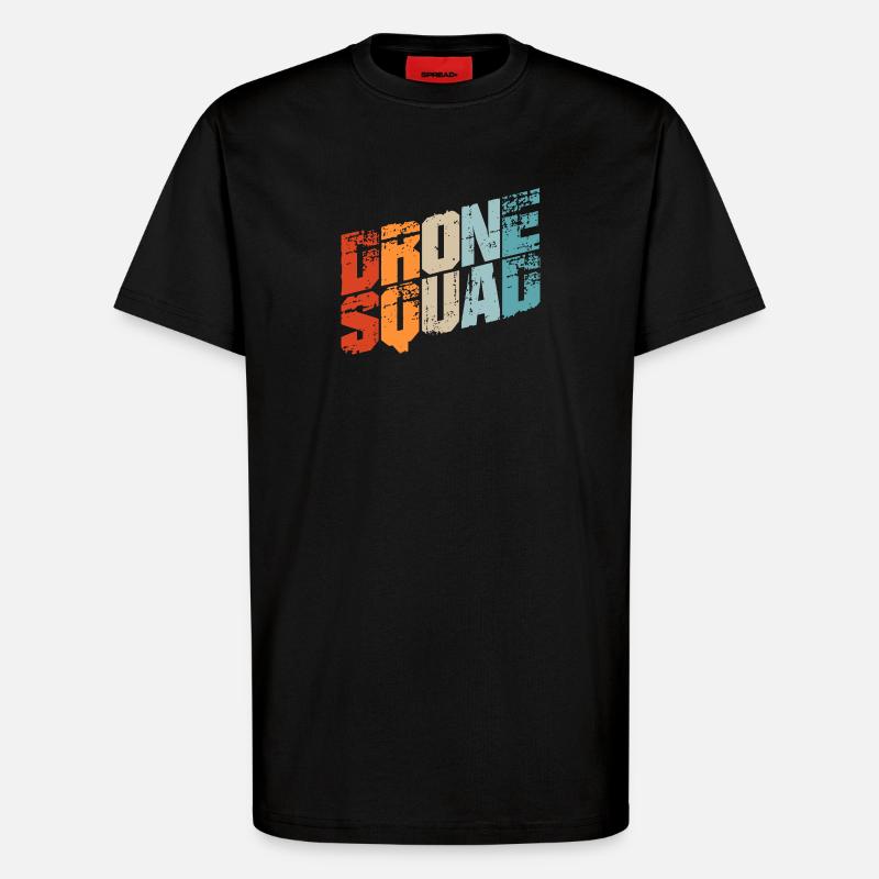 Drones / drones T-shirts / drones pilote - T-shirt bio décontracté fabriqué en UE - SOLID BLACK