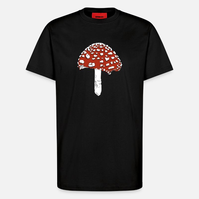 Toadstool toadstool amanita - T-Shirt - made by SPREAD - SOLID BLACK
