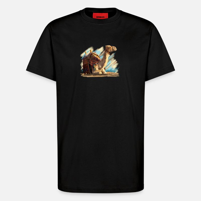 kamel - T-Shirt - made by SPREAD - SOLID BLACK