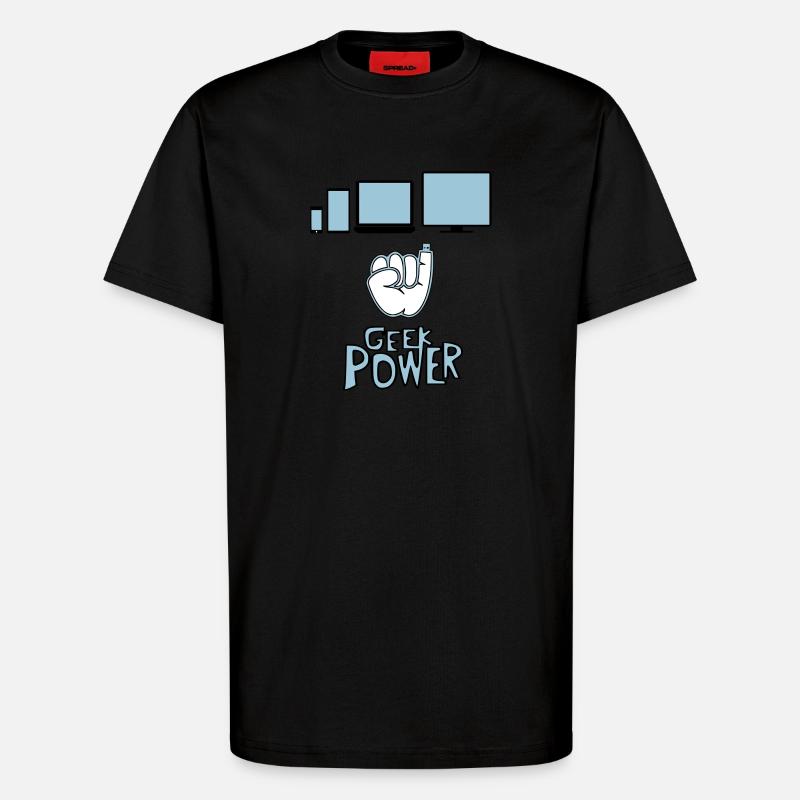 Geek - T-Shirt - made by SPREAD - SOLID BLACK