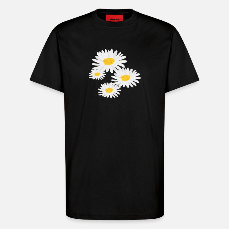 Blume Gänseblümchen - T-Shirt - made by SPREAD - SOLID BLACK