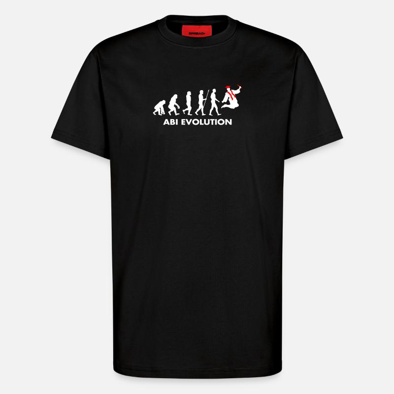 Abitur Abiturient Schulabschluss Evolution Abi - T-Shirt - made by SPREAD - SOLID BLACK