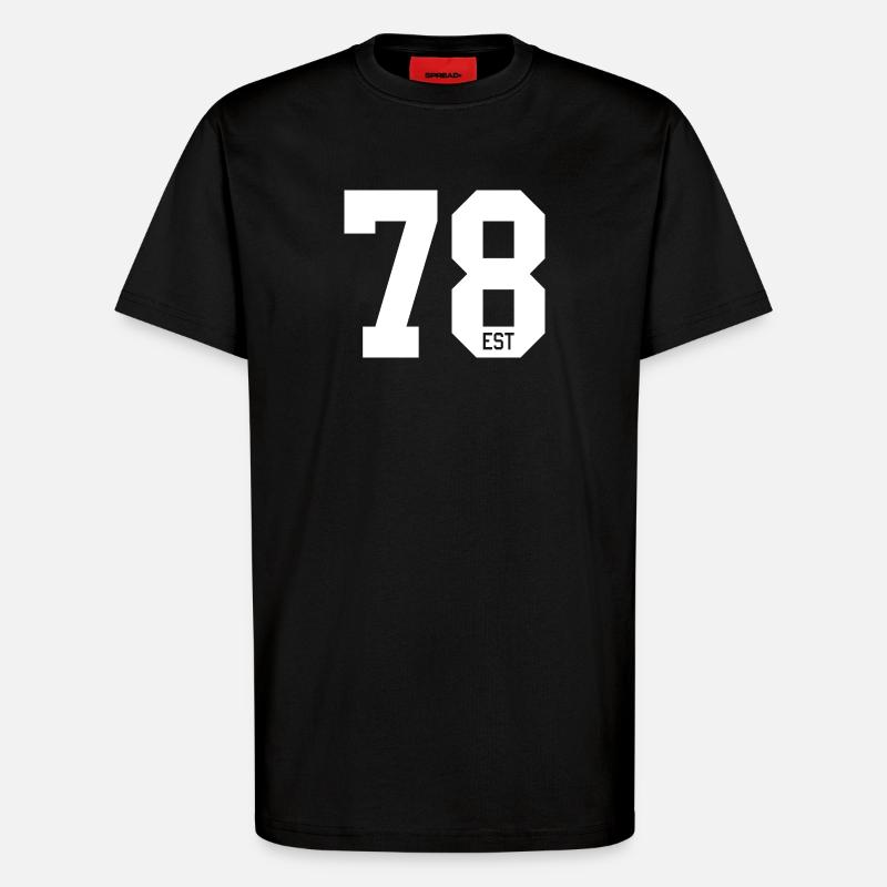 78 EST Bold Typography - T-Shirt - made by SPREAD - SOLID BLACK