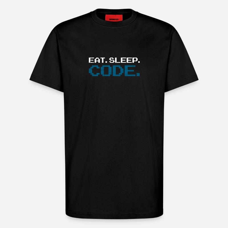 Code de programmation informatique - T-shirt bio décontracté fabriqué en UE - SOLID BLACK