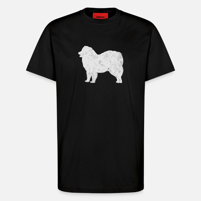 Samoyed Samoyed propriétaire de chien - T-shirt bio décontracté fabriqué en UE - SOLID BLACK
