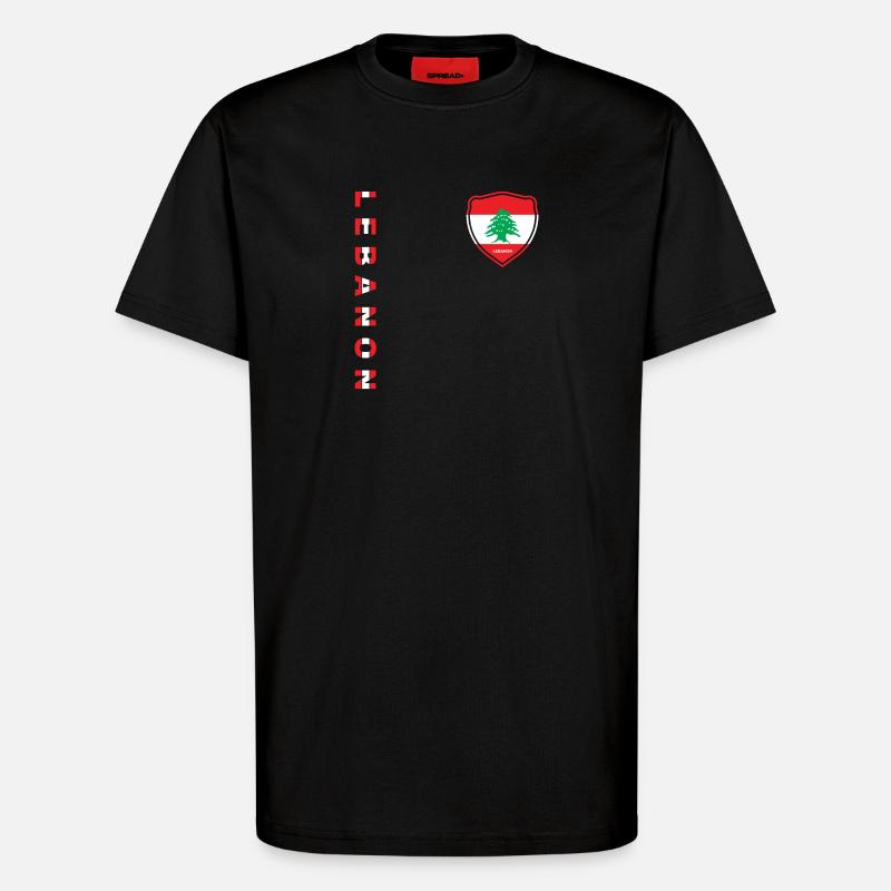 Libanon Beirut Libanese Libanesin Libanesisch LBN - T-Shirt - made by SPREAD - SOLID BLACK