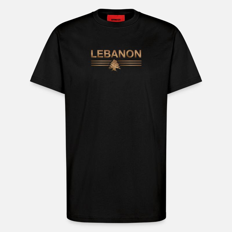 Libanon Beirut Libanese Libanesin Libanesisch LBN - T-Shirt - made by SPREAD - SOLID BLACK