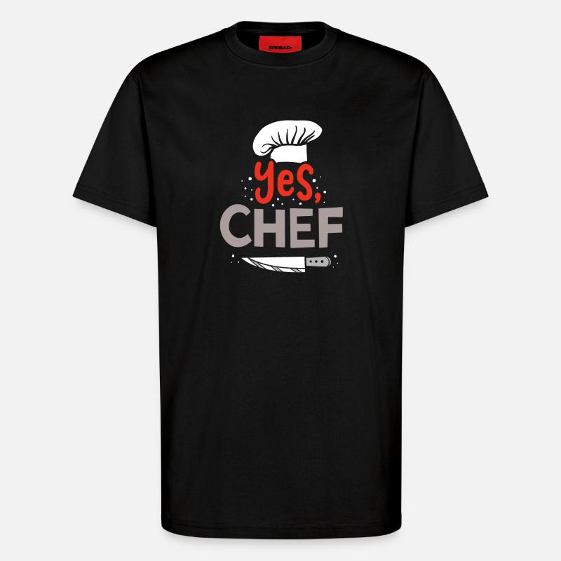 Chef Chef Chef Chef - T-Shirt - made by SPREAD - SOLID BLACK