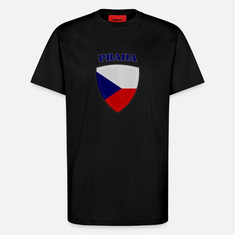 Prague - T-shirt bio décontracté fabriqué en UE - SOLID BLACK