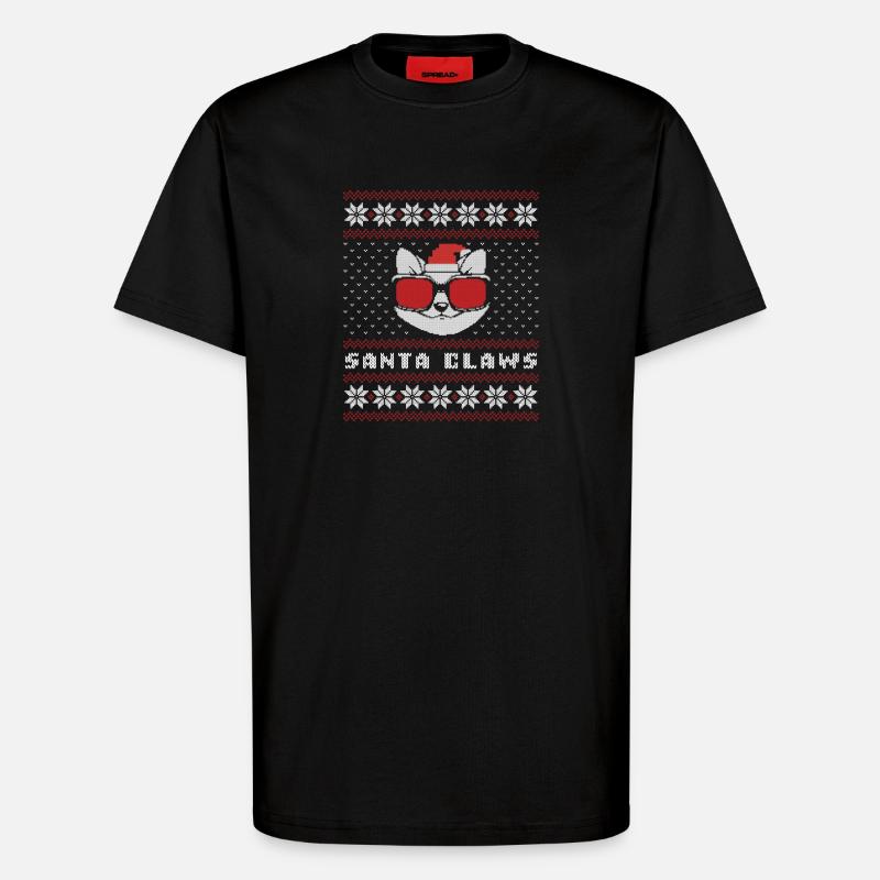 Santa Claws Crates - T-Shirt - made by SPREAD - SOLID BLACK