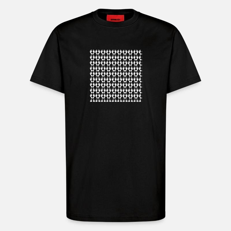 customized, feet pattern - T-Shirt - made by SPREAD - SOLID BLACK