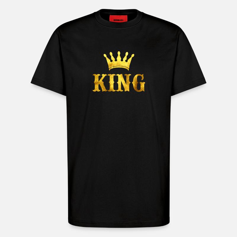 King Crown - T-Shirt - made by SPREAD - SOLID BLACK