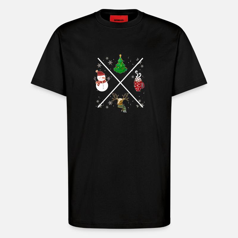 Weihnachts X - T-Shirt - made by SPREAD - SOLID BLACK