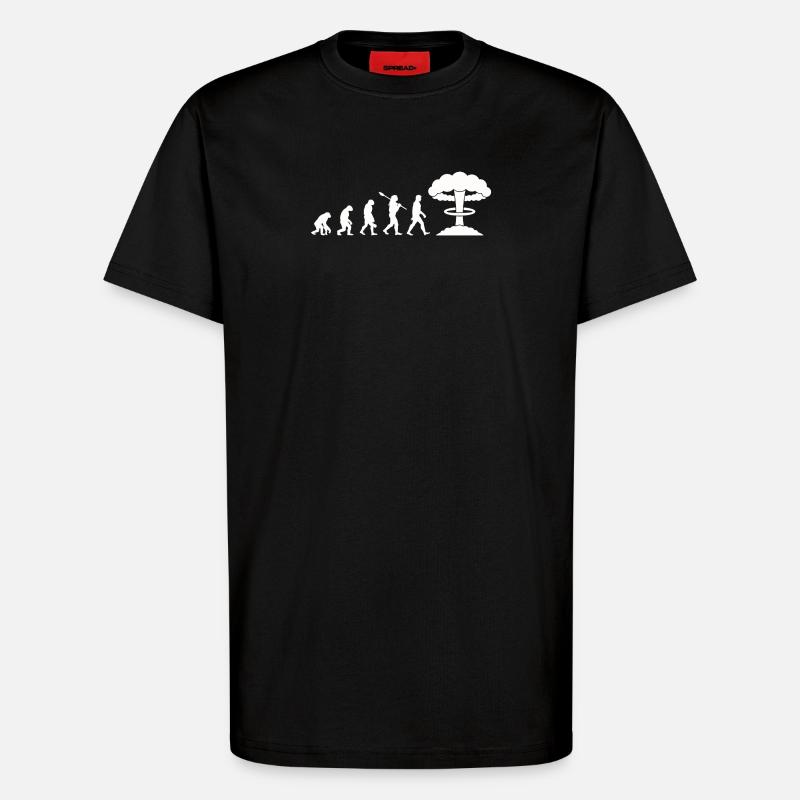 Evolution Nuclear Bomb - T-Shirt - made by SPREAD - SOLID BLACK